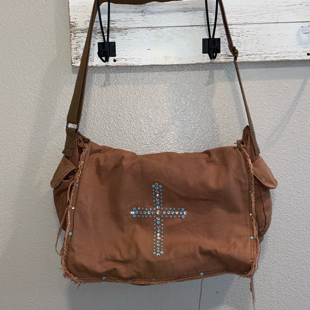 Rhinestone messenger bag